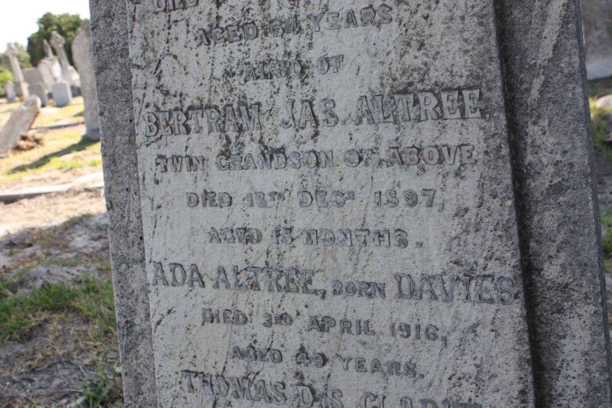 ALTREE Bertram Jas. -1897