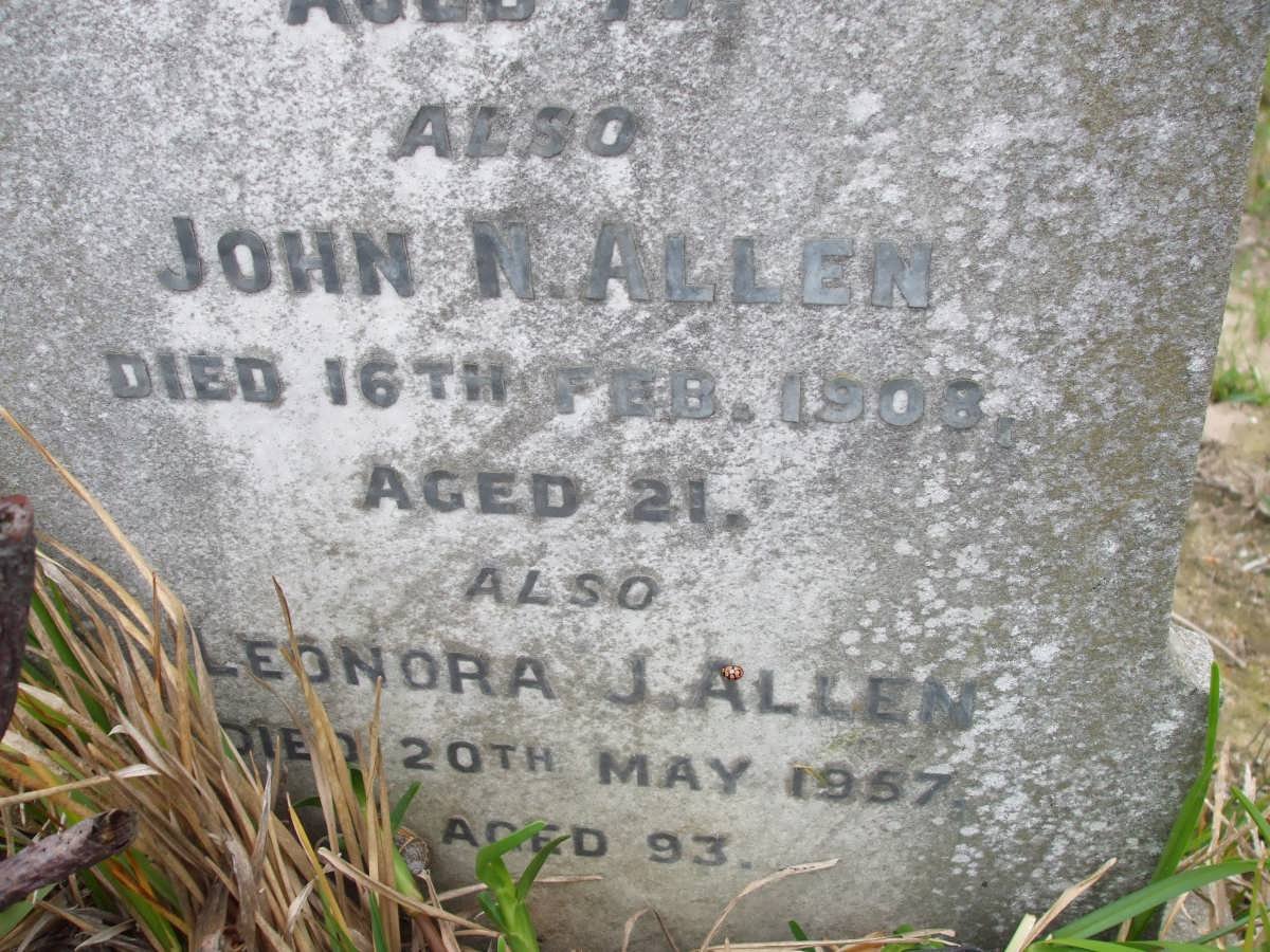ALLEN John N. -1908 :: ALLEN Leonora J. -1957