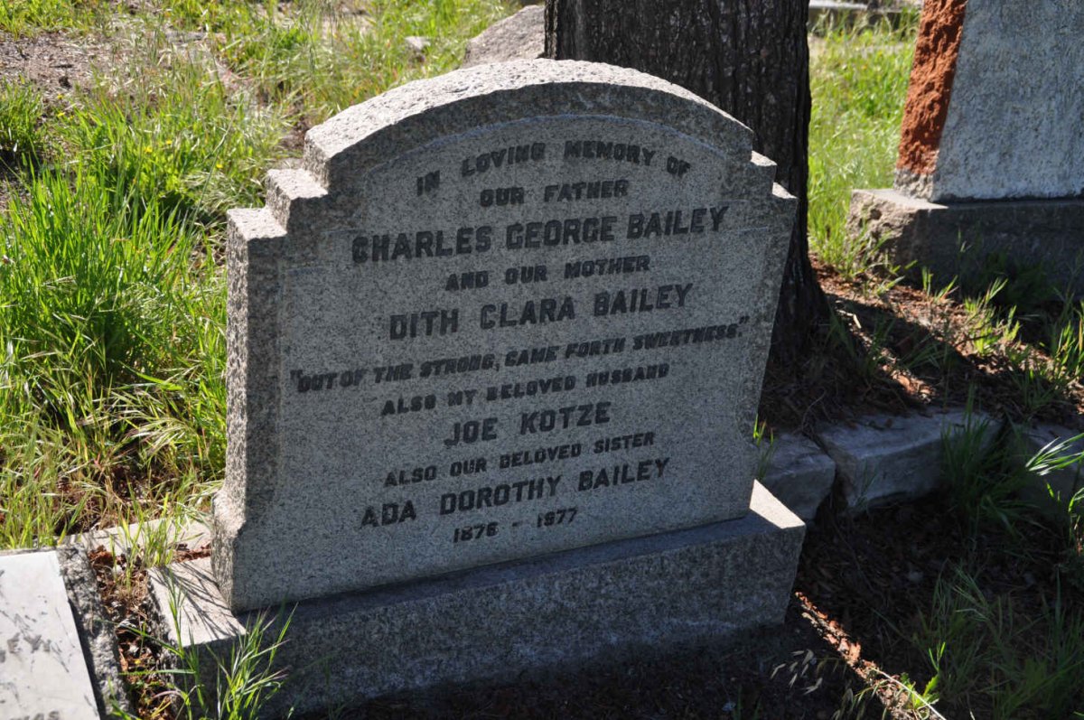 BAILEY Charles George &amp; ?dith Clara :: KOTZE Joe :: BAILEY Ada Dorothy 1876-1977
