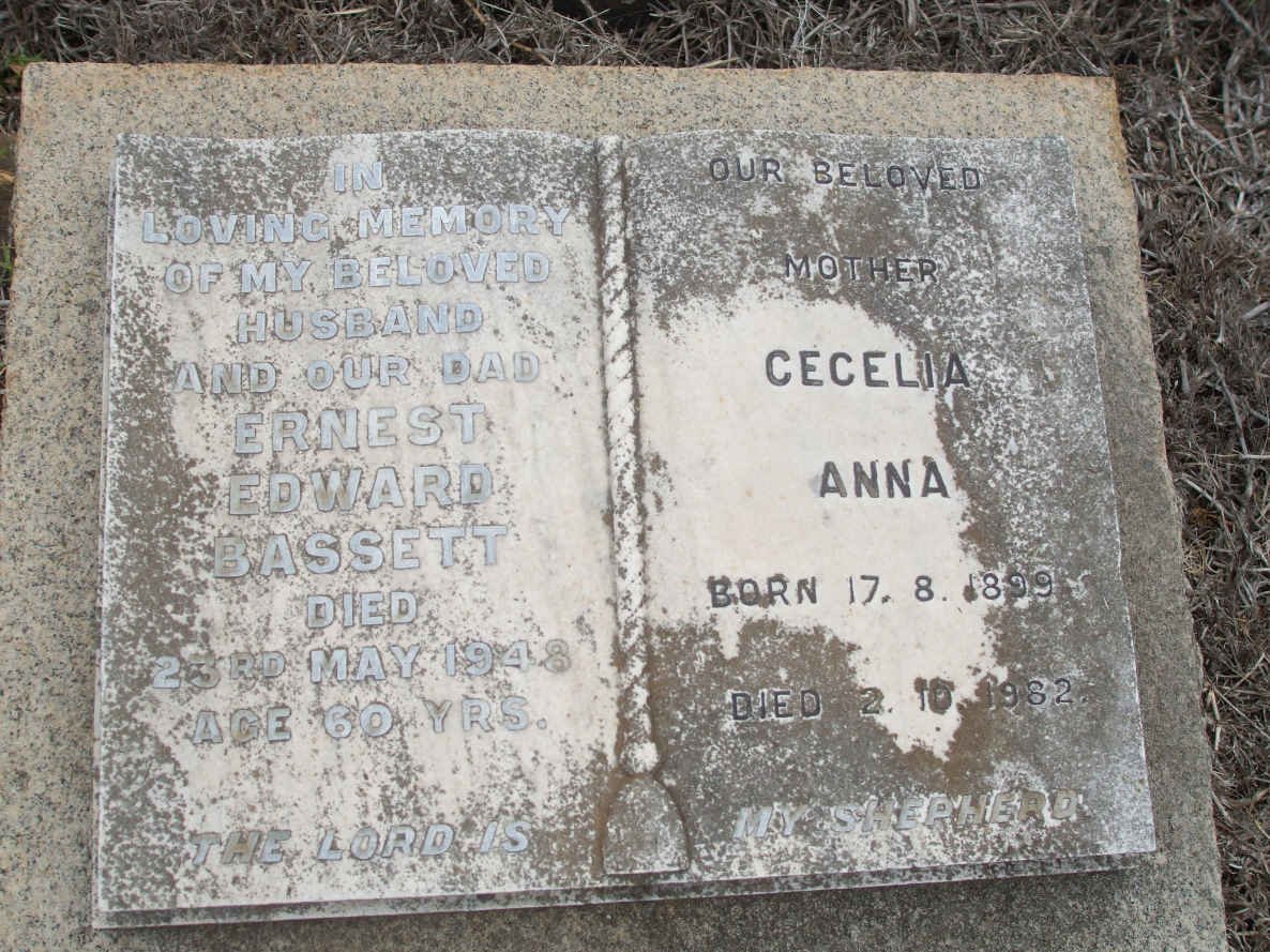BASSETT Ernest Edward  -1948 &amp; Cecelia Anna 1899-1962