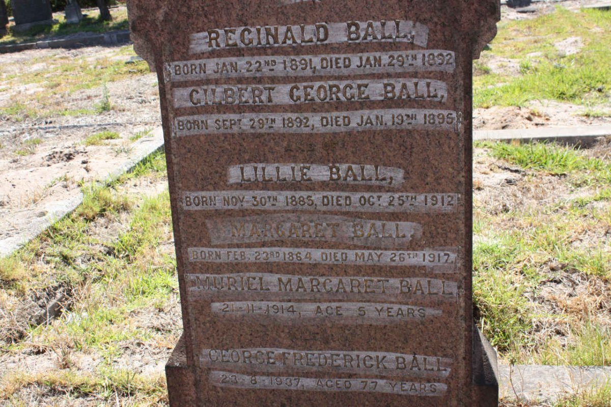 BALL Reginald 1891-1892 :: BALL Gilbert George 1892-1895
