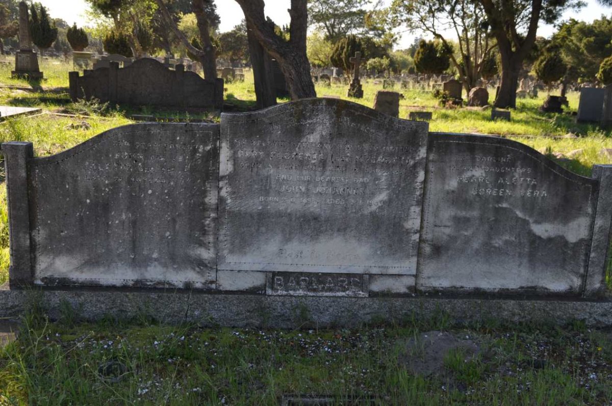 BARNARD John Johannes 1896-1964 &amp; Ruby Florence MYCROFT 1902-1961 :: ?