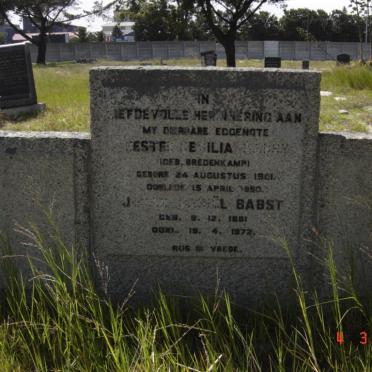 BABST Johan Daniel 1881-1972 &amp; Hester Cecilia BREDENKAMP 1901-1950