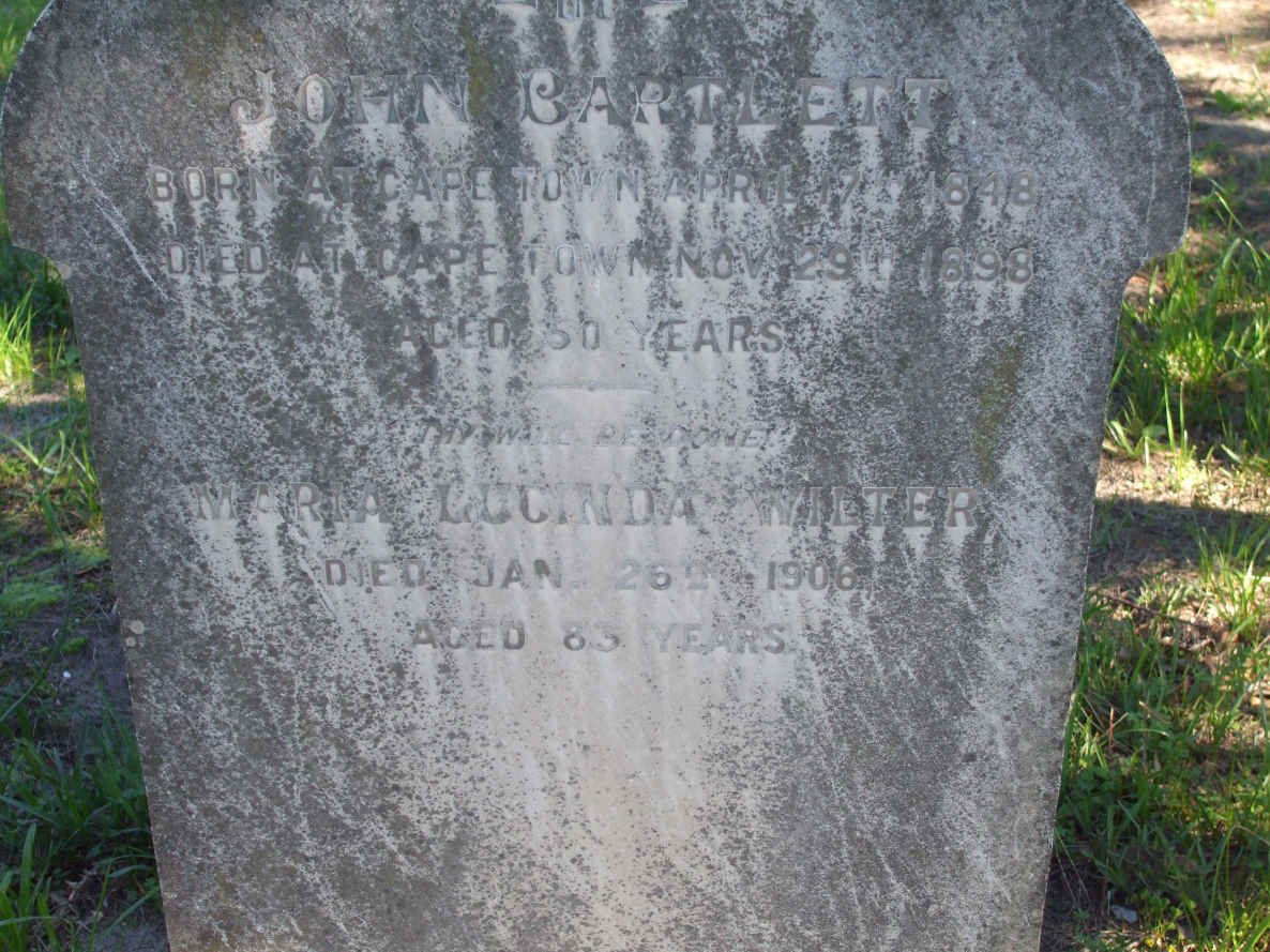 BARTLETT 1848-1898 :: WILTER Maria Lucinda -1906 