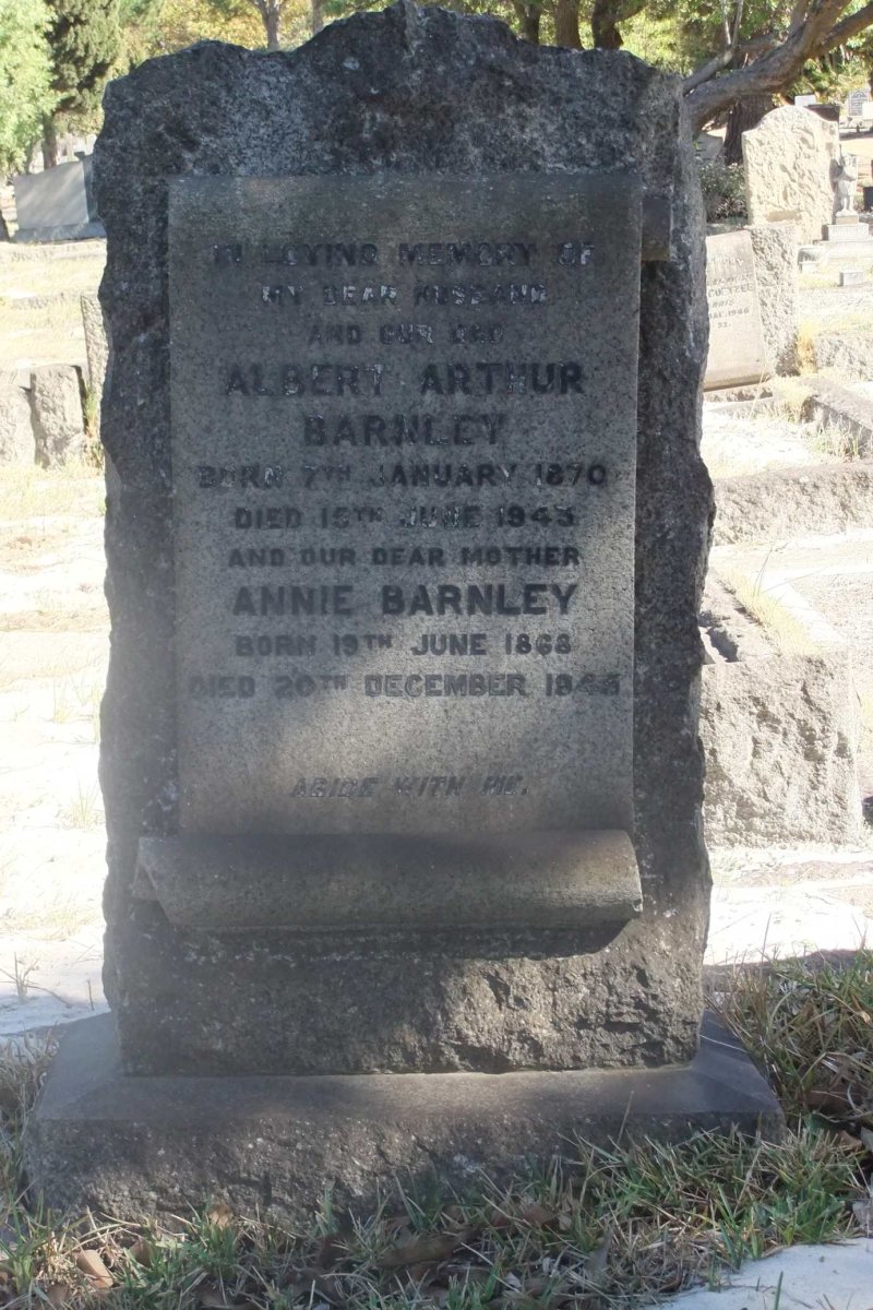 BARNLEY Albert Arthur 1870-1945 &amp; Annie 1868-1945