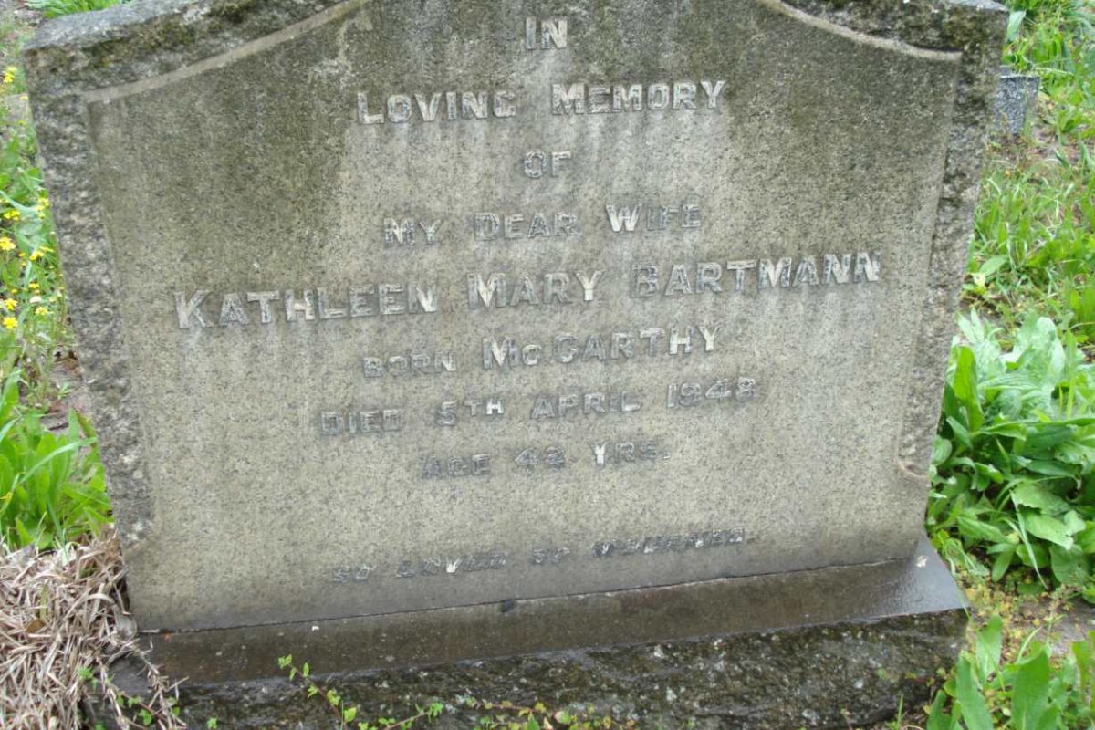 BARTMANN Kathleen Mary nee McCARTHY -1948