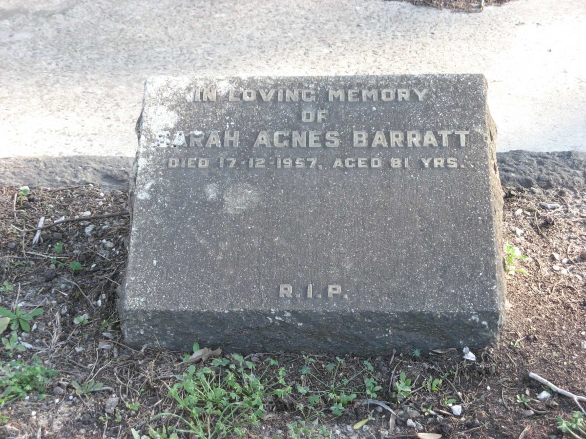 BARRATT Sarah Agnes -1957