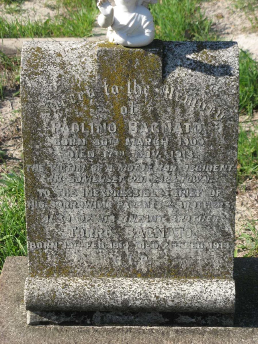 BAGNATO Paulino 1909-1913 :: BAGNATO Torro 1914-1914