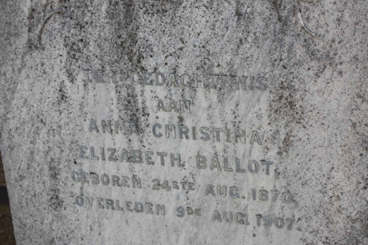 BALLOT Anna Christina Elizabeth 1870-1907