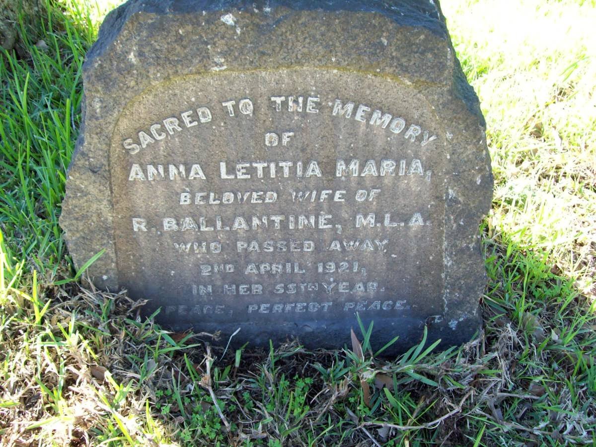 BALLANTINE Anna Letitia Maria -1921