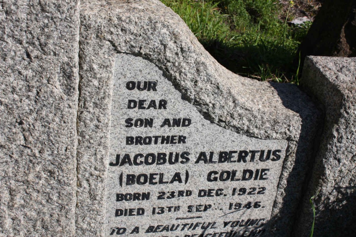 BARTLETT Jacobus Albertus Goldie 1922-1946