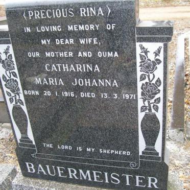 BAUERMEISTER Catharina Maria Johanna 1916-1971