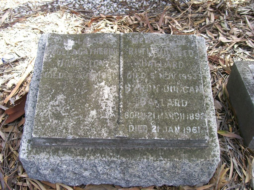 BALLARD Byron Duncan 1897-1961 :: BALLARD Ruth Mildred -1953 :: JOHNSTON Engela Catherine  -1951