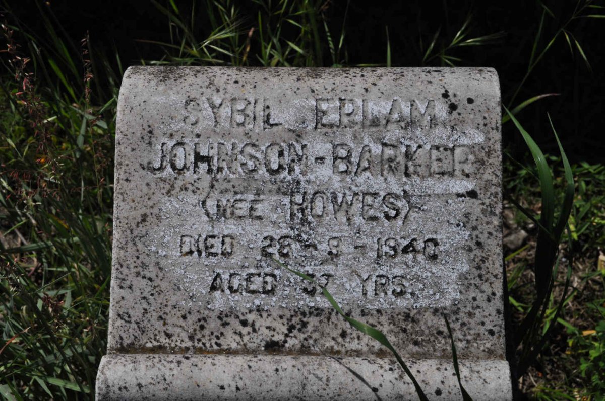 BARKER Sybil Eplam, JOHNSON nee HOWES -1940