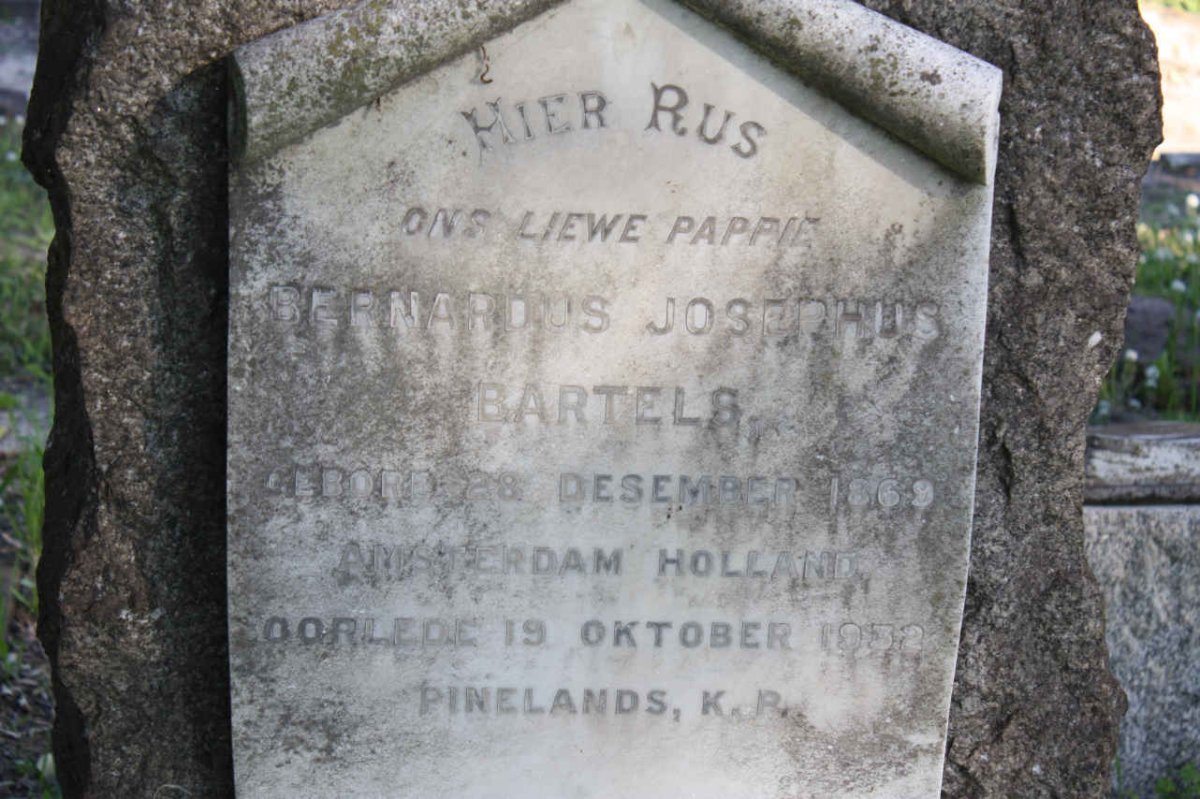BARTELS Bernhardus Josephus 1869-1932