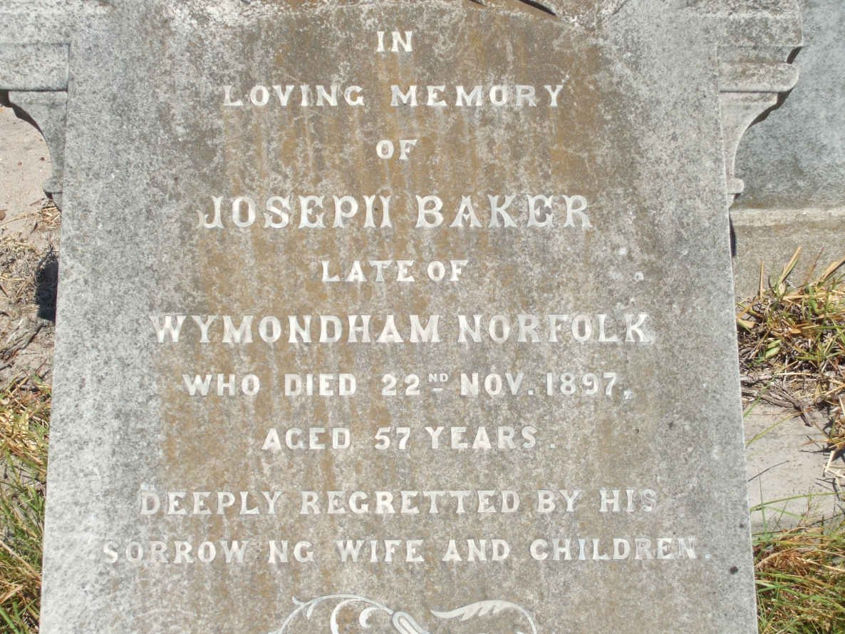 BAKER Joseph -1897