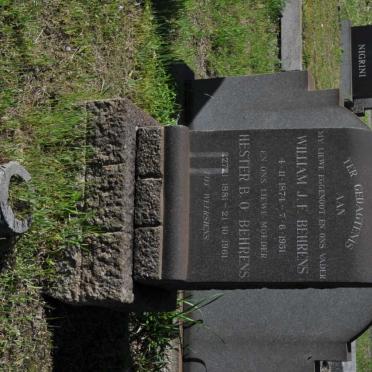 BEHRENS William J.F. 1874-1951 &amp; Hester B.O. 1881-1961