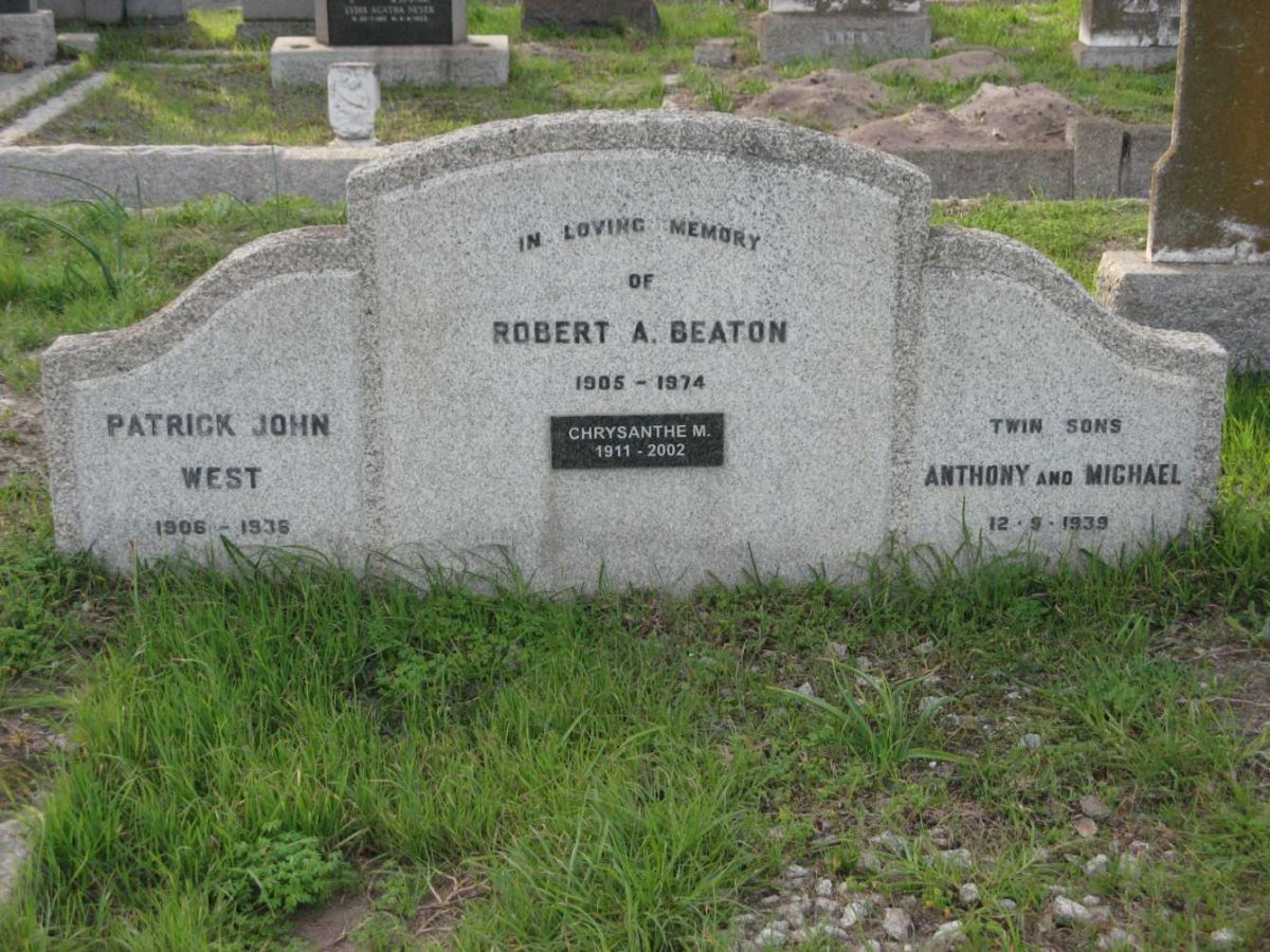 BEATON Robert A. 1905-1974 &amp; Chrysanthe M. 1911-2002 :: WEST Patrick John 1906-1936
