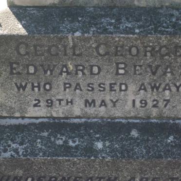 BEVAN Cecil George Edward -1927