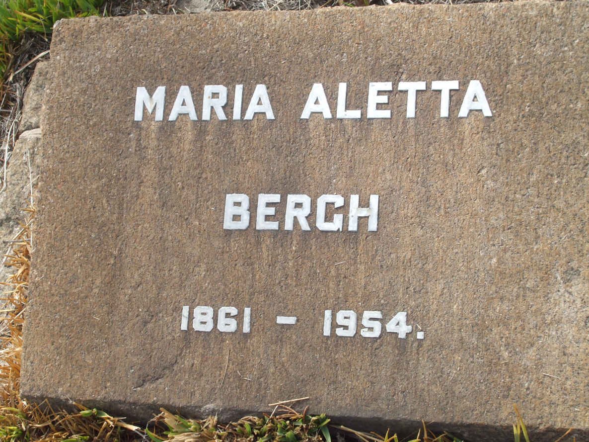 BERGH Maria Aletta 1861-1954