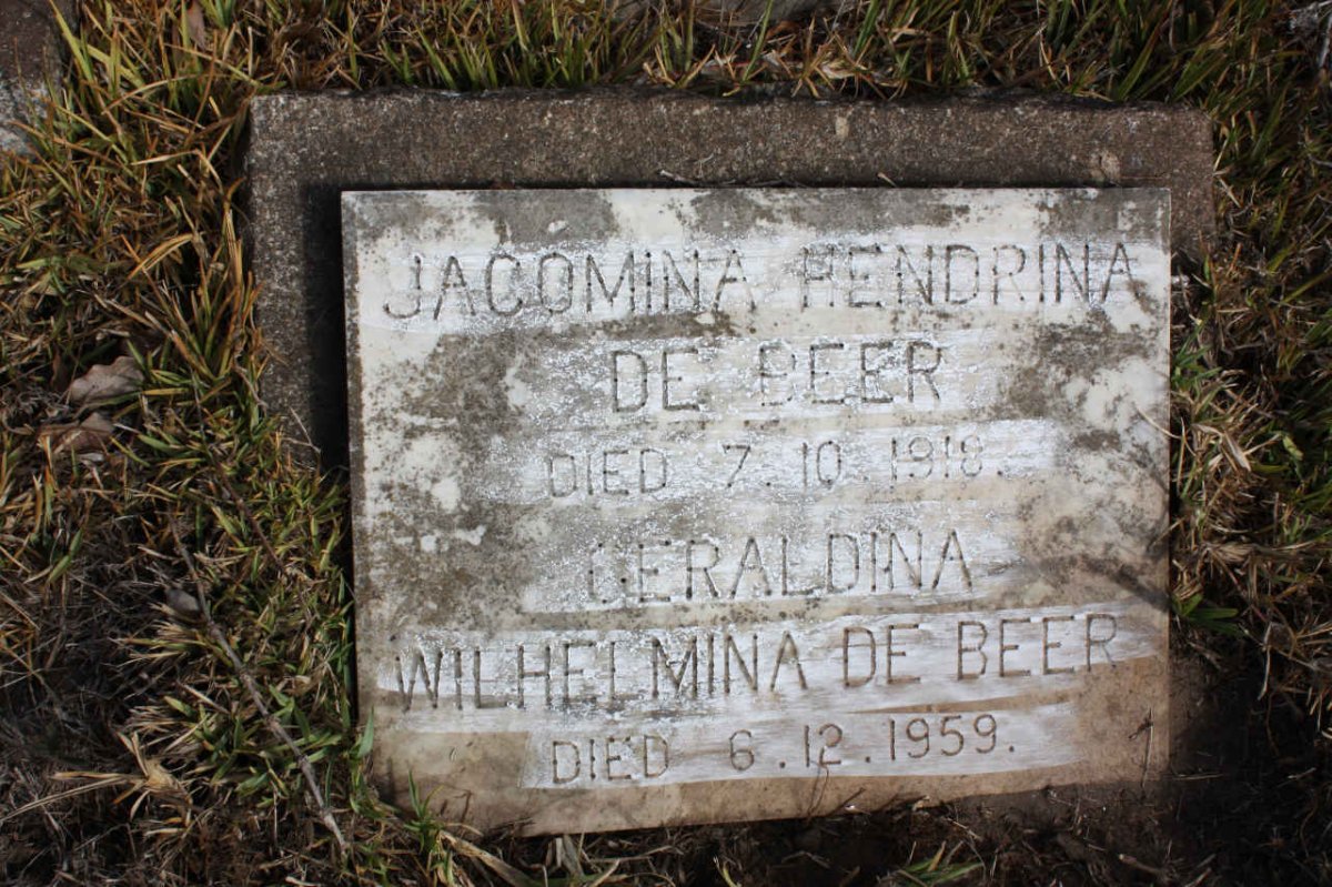 BEER Jacomina Hendrina, de -1918 :: BEER Geraldina Wilhelmina, de -1959