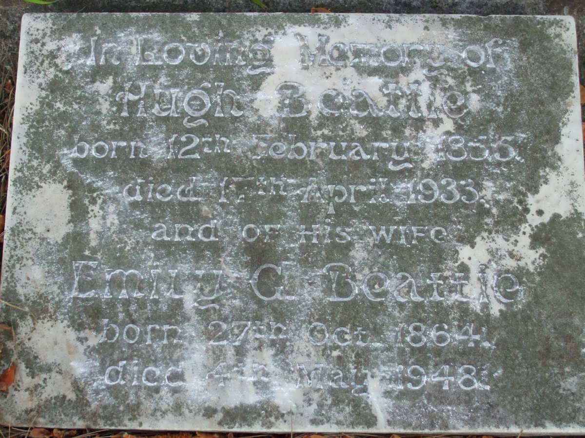 BEATTIE Hugh 1855-1933 &amp; Emily G. 1864-1948