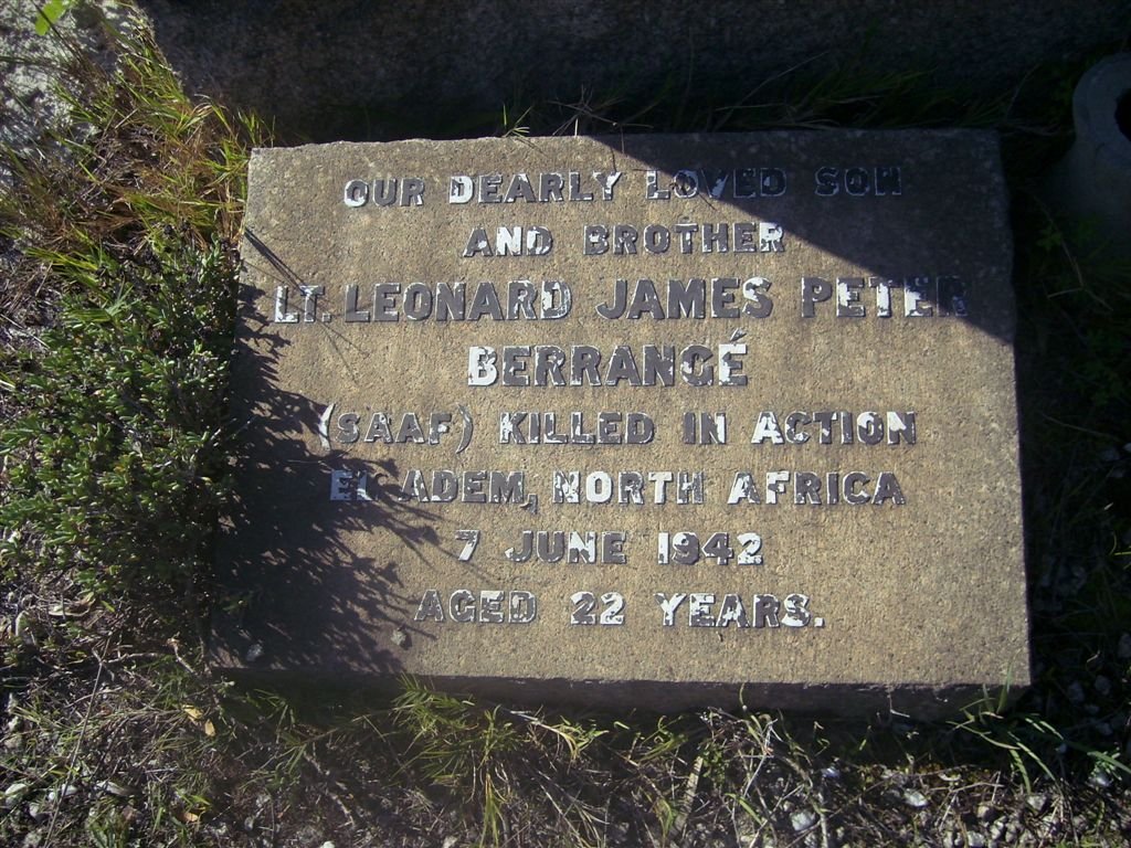BERRANGE Leonard James Peter -1942