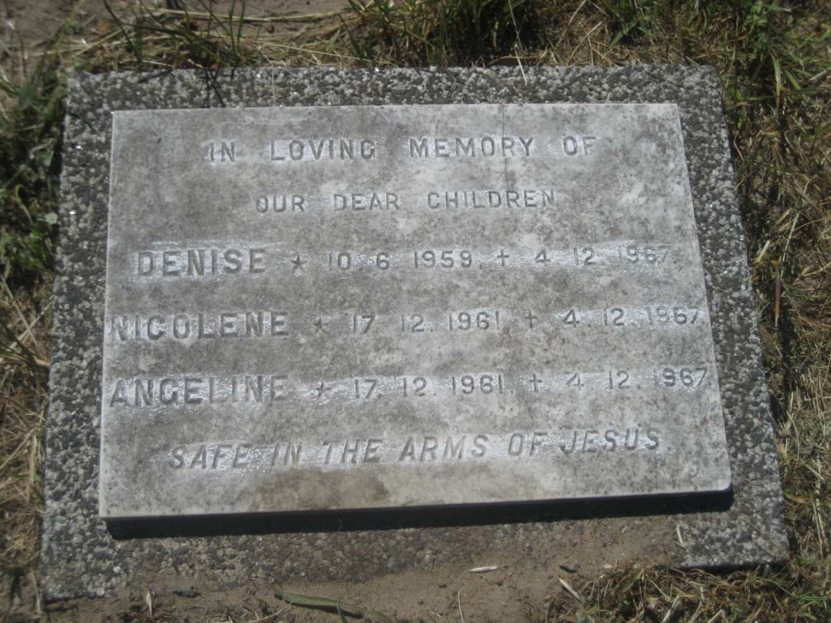 BEZUIDENHOUT Denise 1959-1967 :: BEZUIDENHOUT Nicolene 1961-1967 :: BEZUIDENHOUT Angeline 1961-1967