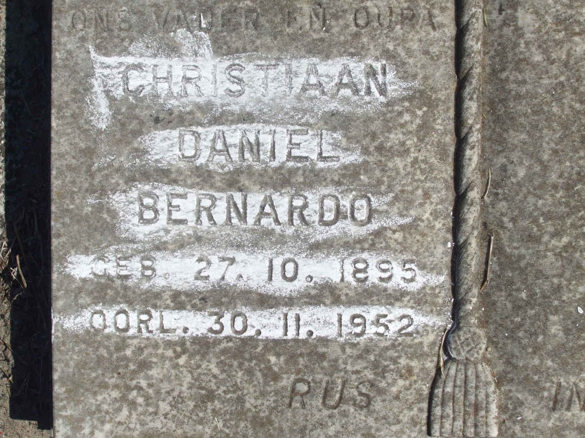 BERNADO Christiaan Daniel 1895-1952
