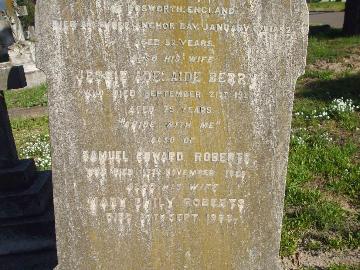 ROBERTS Samuel Edward -19?9 &amp; Mary Emily -19?2