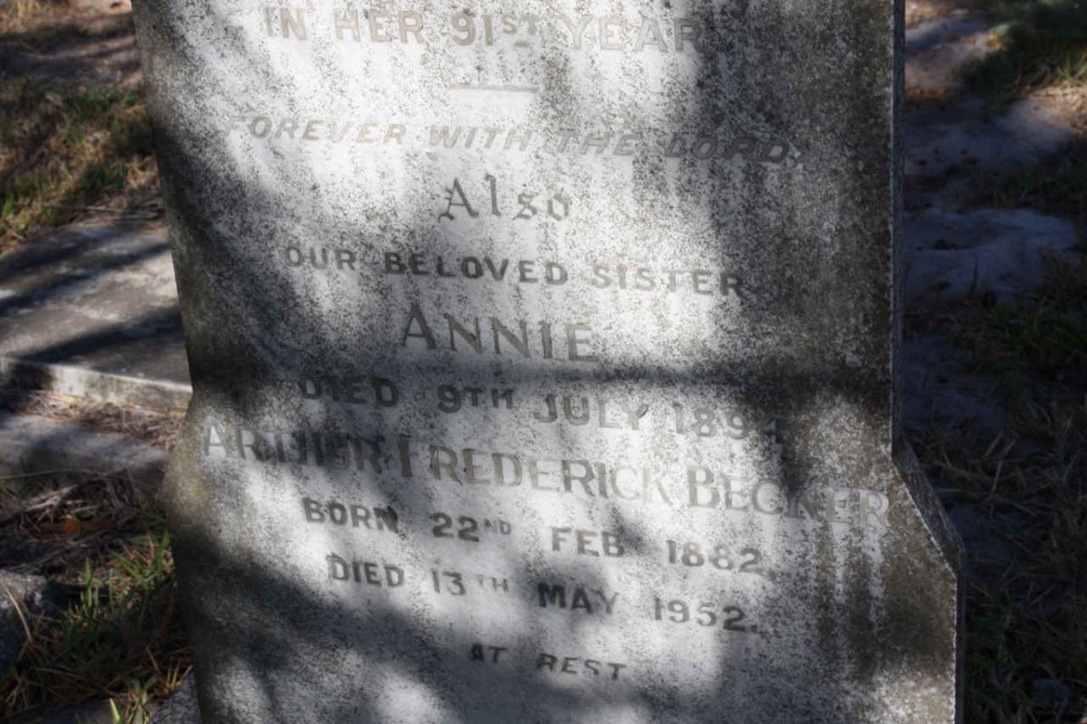 BECKER Arthur Frederick 1882-1952 :: BECKER Annie -1894