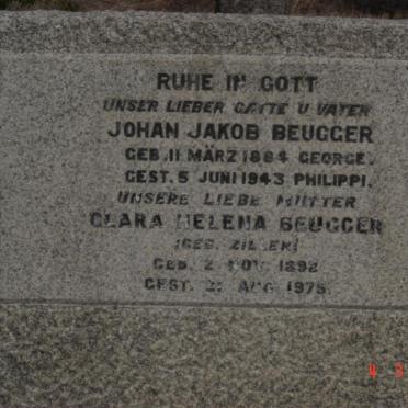 BEUGGER Johan Jakob 1884-1943 &amp; Clara Helena ZILLER 1892-1975