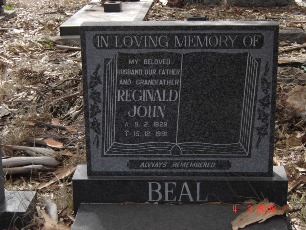 BEAL Reginald John 1929-1991