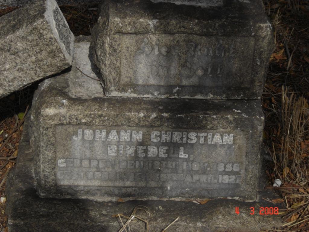 BINEDELL  Johann Christian 1856-1927