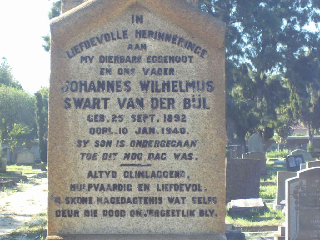 BIJL Johannes Wilhelmus Swart, van der 1892-1940