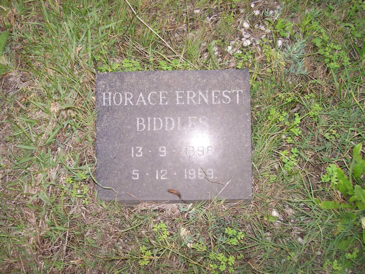 BIDDLES Horace Ernest 1898-1969