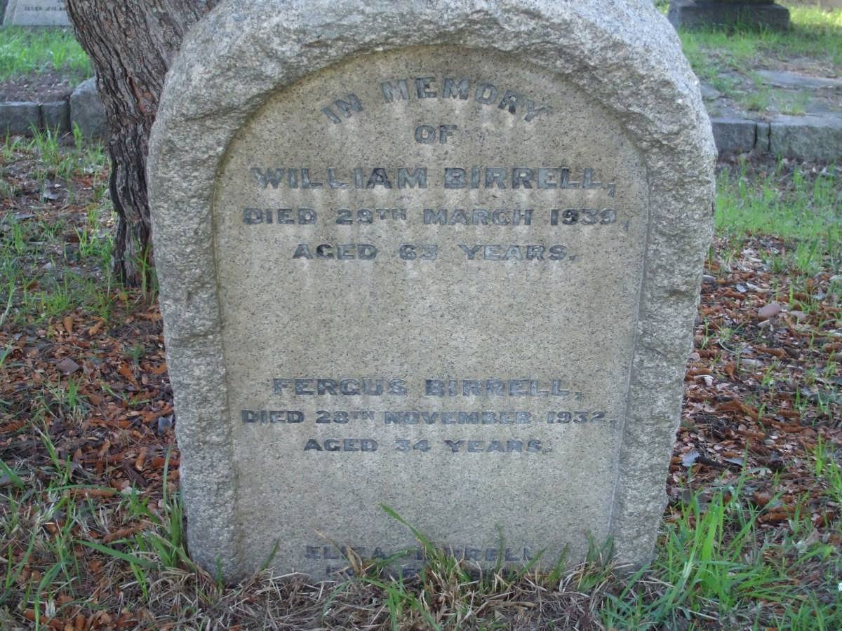 BIRRELL William -1939 :: BIRRELL Fergus -1932 :: BIRRELL Eliza nee FERGUSON -??