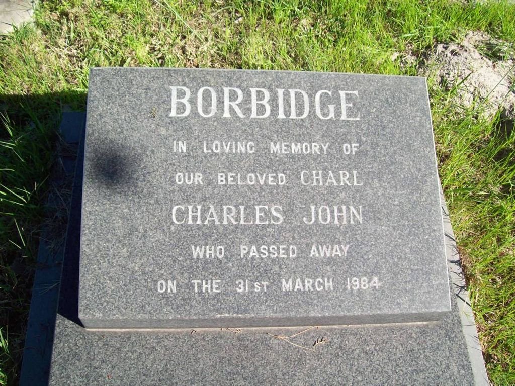 BORBIDGE Charles John -1984