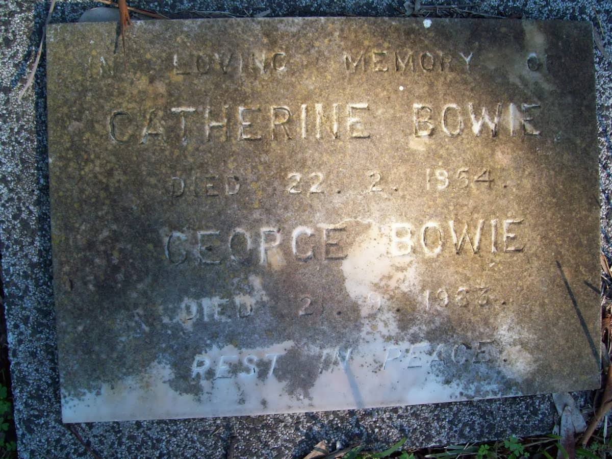BOWIE George -1963 &amp; Catherine -1954