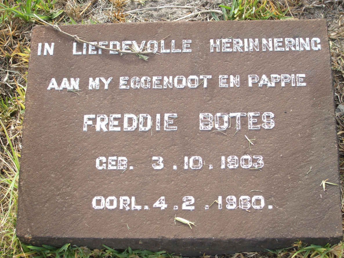BOTES Freddie 1903-1960