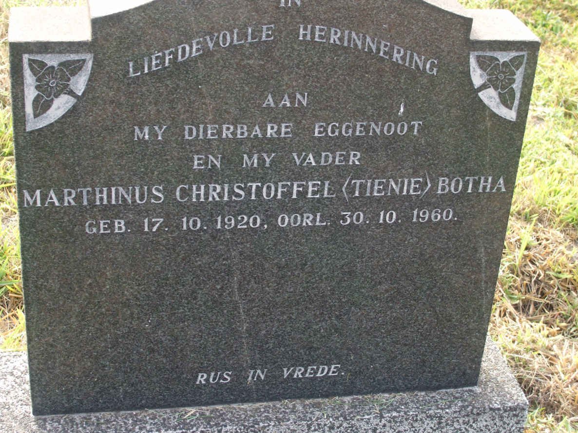 BOTHA Marthinus Christoffel 1920-1960