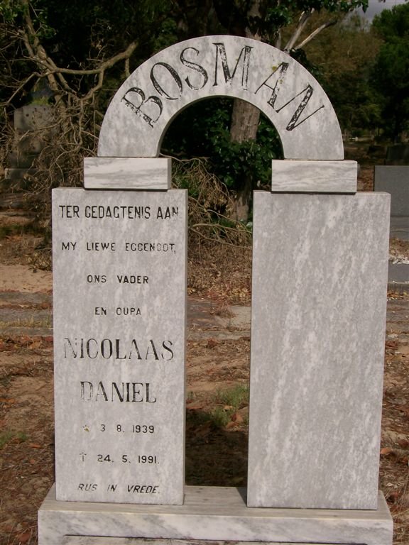BOSMAN Nicolaas Daniel 1939-1991