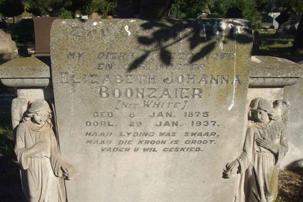 BOONZAIER Elizabeth Johanna nee WHITE 1875-1937