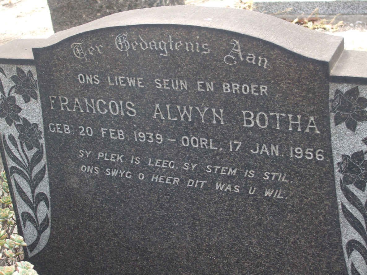 BOTHA Francois Alwyn 1939-1956
