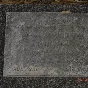 BOUILLON Hendrika Wilhelmina 1912-1971