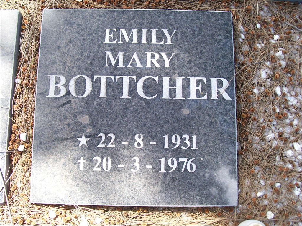 BOTTCHER Emily Mary 1931-1976