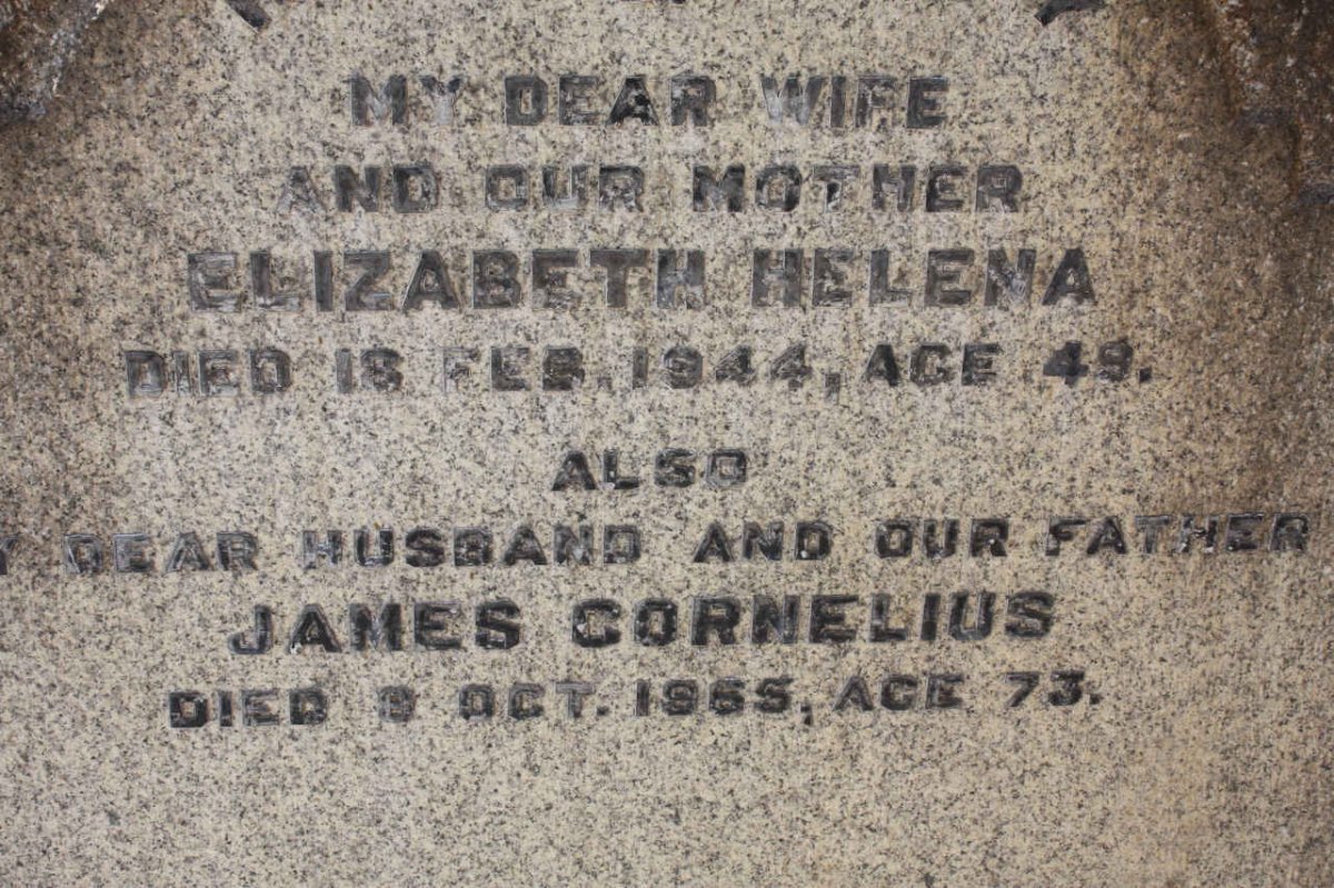 BOTHMA James Cornelius -1965 &amp; Elizabeth Helena -1944