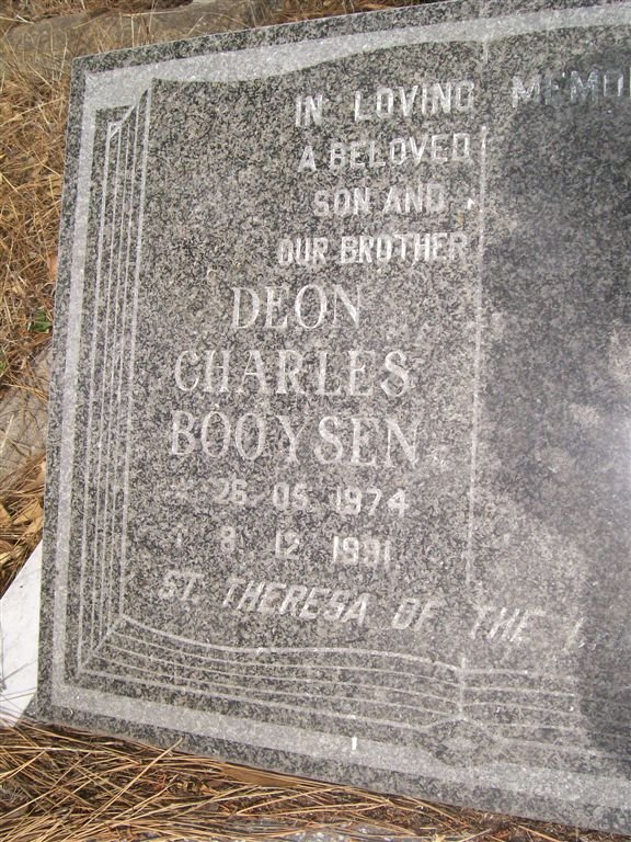 BOOYSEN Deon Charles 1974-1991