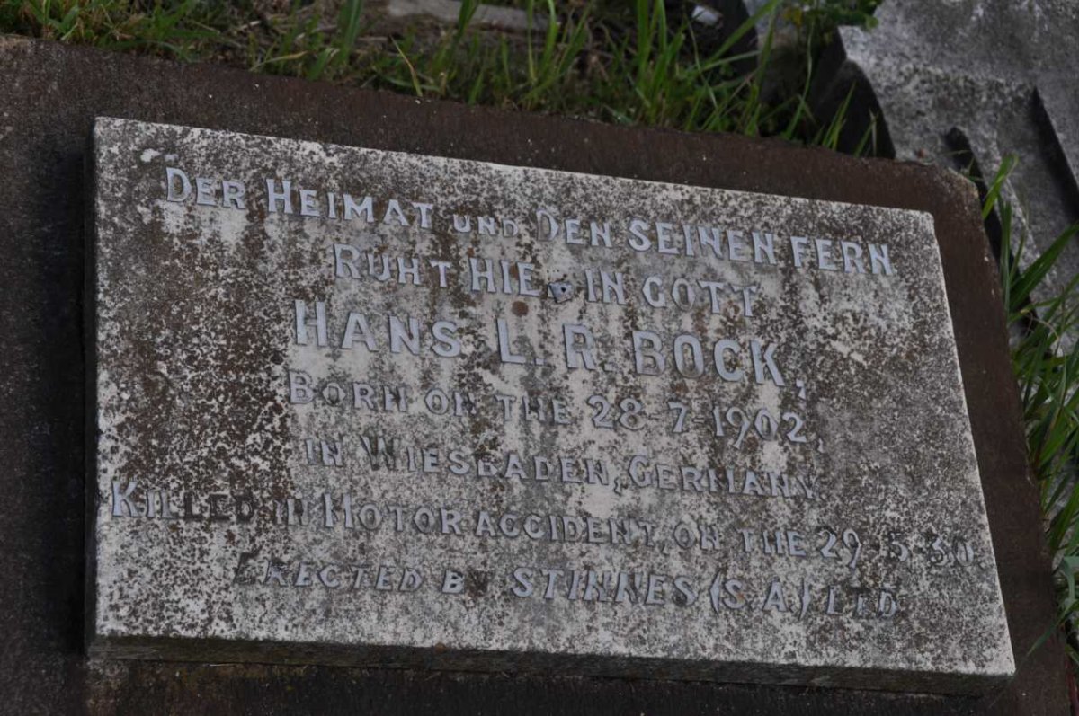 BOCK Hans L.R. 1902-1930