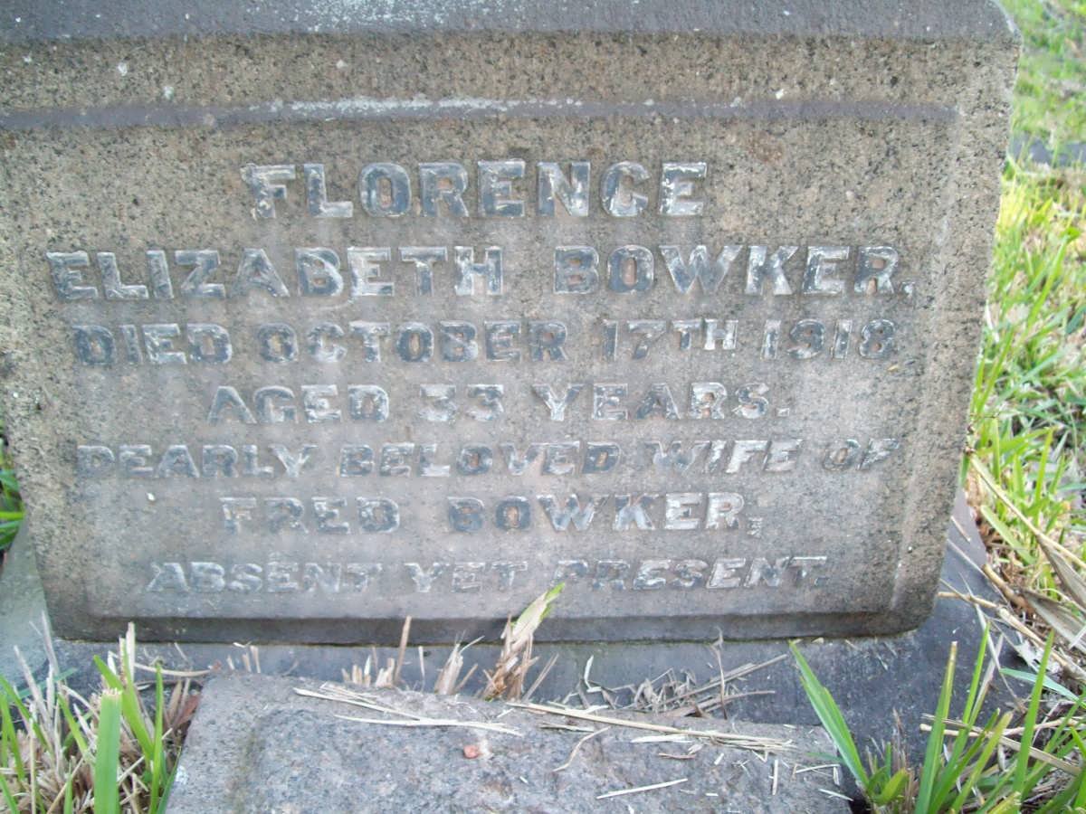 BOWKER Florence Elizabeth -1918